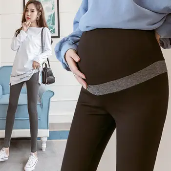 

Kuulee Pants Pregnant Wool Women Pants Waist Adjustable Leggings Stretch Pants high waist support adjustable waist