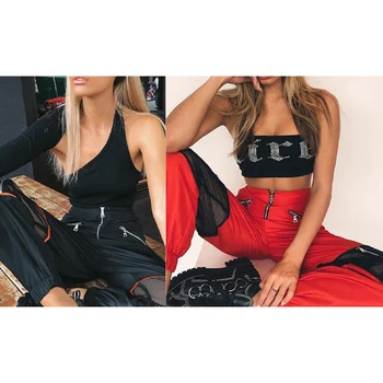 

Side Button Decoration Next Fight Casual Pants Sports Fitness Overalls Women