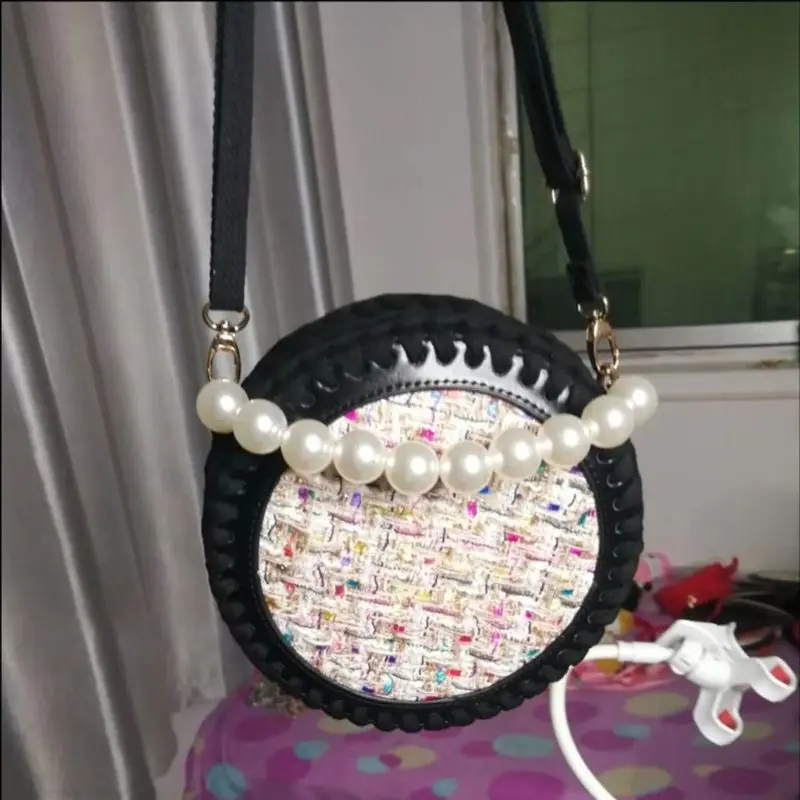 2 шт DIY вязание крючком мешок кожаный гвоздь Нижняя база формирователь Сумки на замену A69C