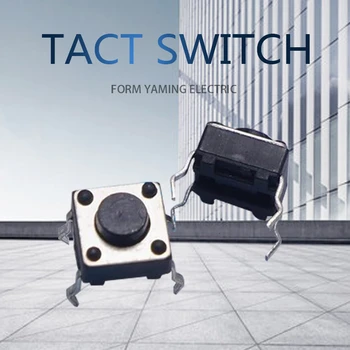

1000pcs Black Mini 6*6*5 Four Foot 4 Pins Touch Key Tact Switch Can Use For Induction Cooker