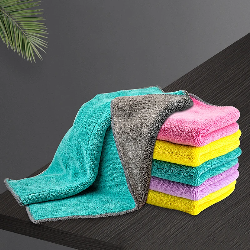 Coral Fleece Kitchen Towel Soft Rag Household Cleaning Tools  Dish Towel Microfiber Cloth Kitchen Accessories Cleaning Cloth