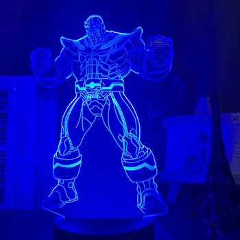 

3d Lamp Marvel Thanos Figure Nightlight Home Decoration Atmosphere RGB Color Changing Battery Usb Led Night Light Christmas Gift