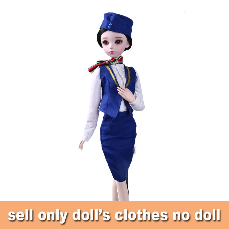 Ручная работа BJD Кукла одежда стюардесса Airhostess медсестры униформа Одежда для 55-60 см Bjd 1/3 девушки куклы игрушки куклы аксессуары - Цвет: Stewardess 3