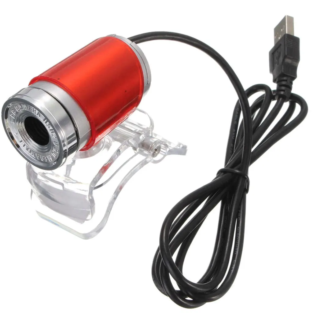 

USB 2.0 HD Webcam Web Cam Camera 360 Degree For Computer Laptop PC Red