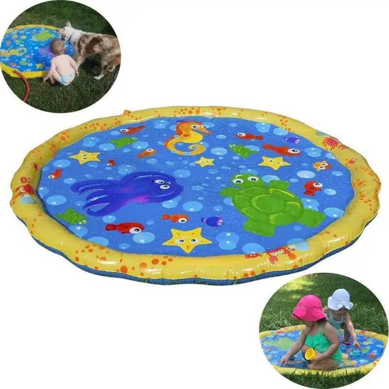 1 шт., надувная круглая подушка для мальчиков и девочек, игровой водный игрушечный коврик, Детские уличные игры, спринклерная подушка, детские товары, подарки