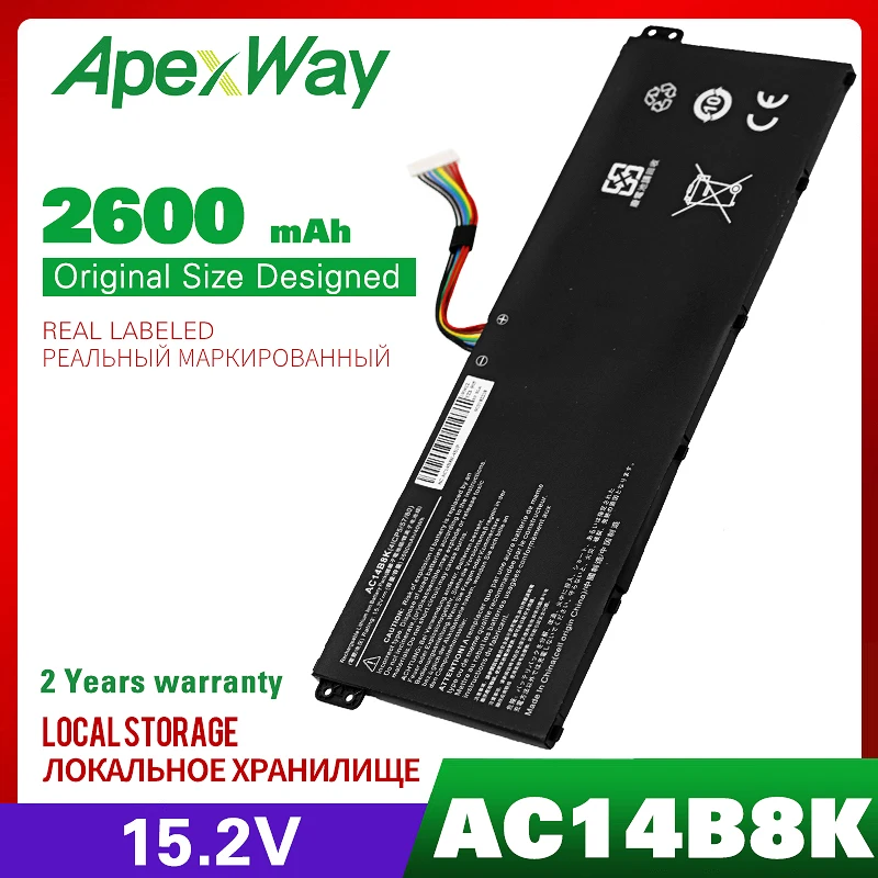 15 2 V ноутбук Батарея AC14B8K для acer Aspire E3-111 E3-721 E5-771 E5-771G V3-111 V3-111P V3-112 V3-112P Chromebook C810 C910 |