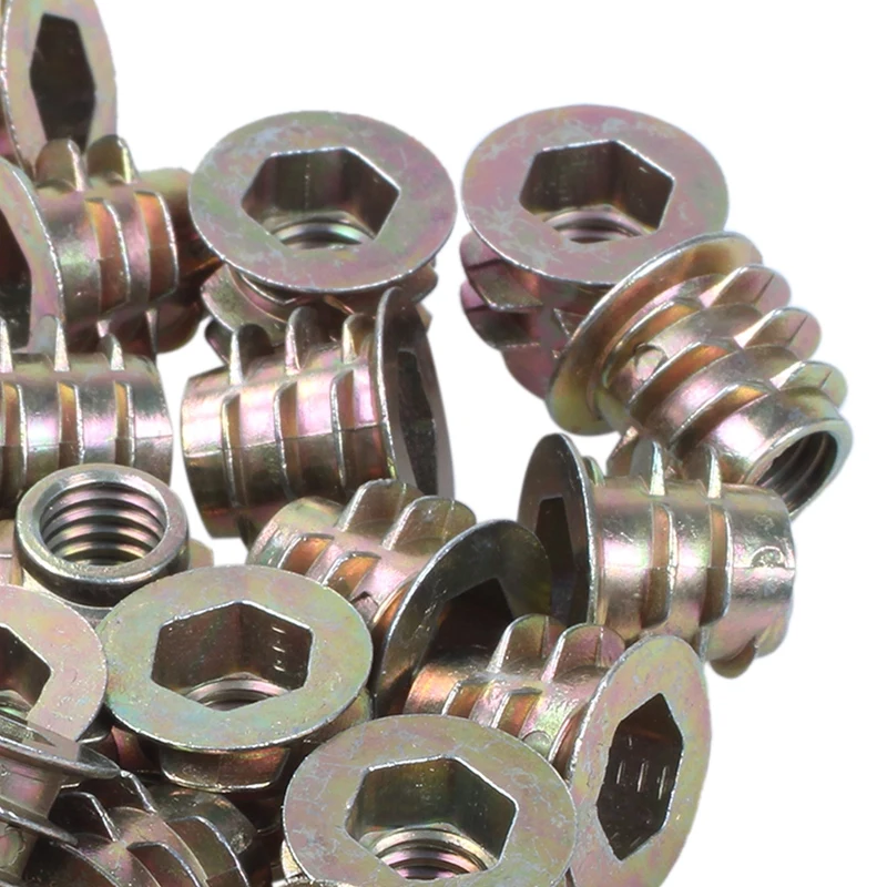 30 шт. M6x10mm шестигранный винт в резьбовой гайки для дерева