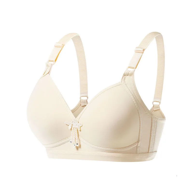 5 Colors French fashion Lavender black bra women wire free Big Bust 75 80 85 90 95 100 B C D cup bralette push up tops bh C07 3