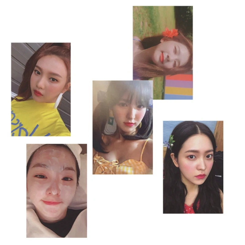 5 шт./компл. Youpop KPOP красный бархат Красный летний альбом Фотокарта k-pop самодельные бумажные карты автограф Фотокарта