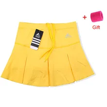 Спортивная быстросохнущая юбка, раздельная юбка-шорты для бадминтона, фитнеса, летняя женская юбка для марафона, бега с защитными шортами