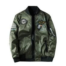 Новинка, мужская куртка-бомбер MA1, куртка с вышивкой «Летающие тигры», весенне-осенняя мужская бейсбольная куртка с воротником, верхняя одежда для мужчин 4XL