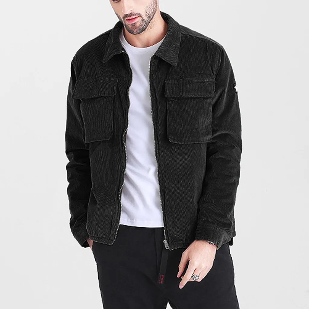 Мужская Вельветовая куртка, брендовая одежда для мужчин s, осенне-зимнее пальто, повседневное однотонное пальто размера плюс, мужские куртки и пальто, Chaqueta Hombre
