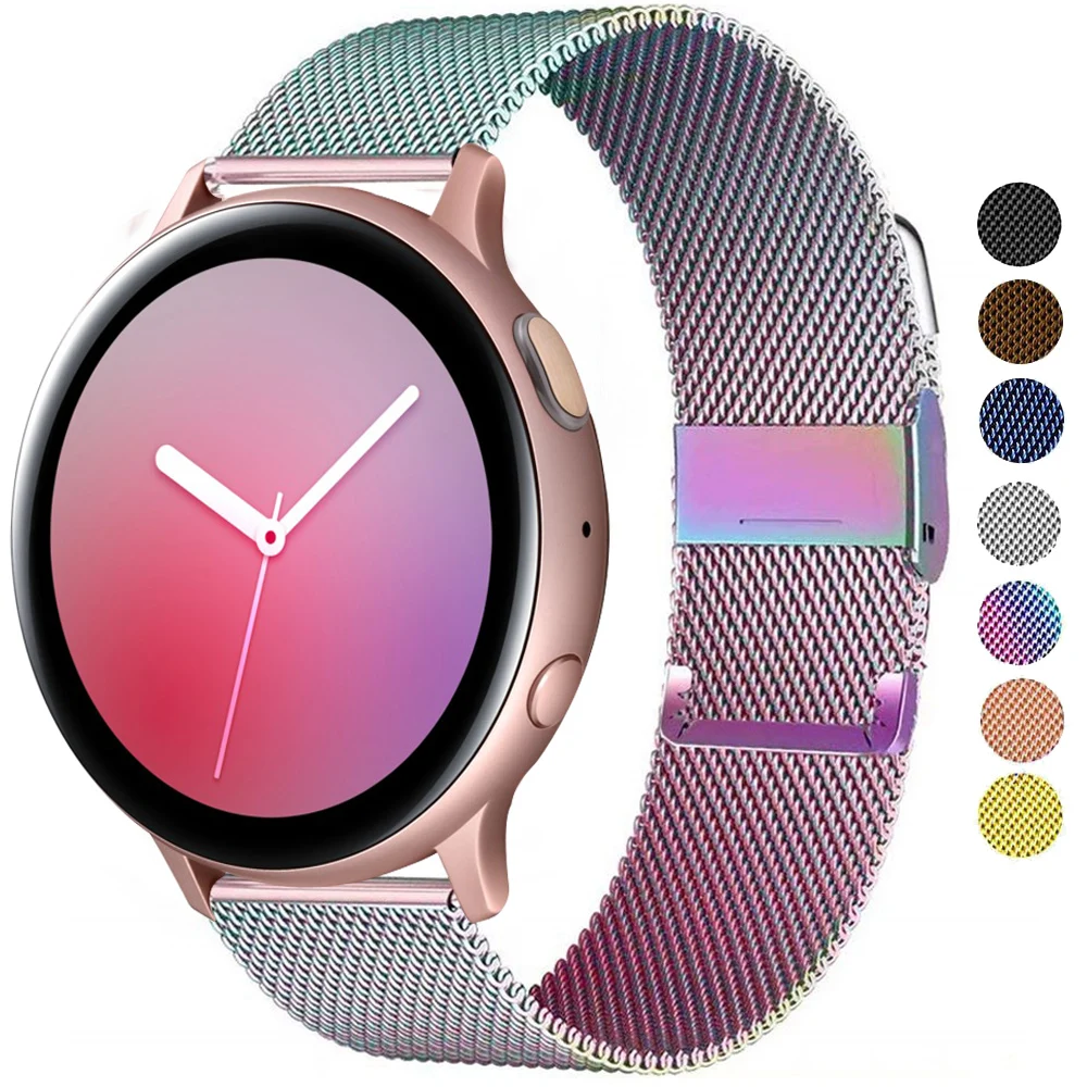20 мм ремешок для часов Samsung Gear sport 22 S3 Frontier Classic galaxy watch active 46 42 huami amazfit bip huawei GT