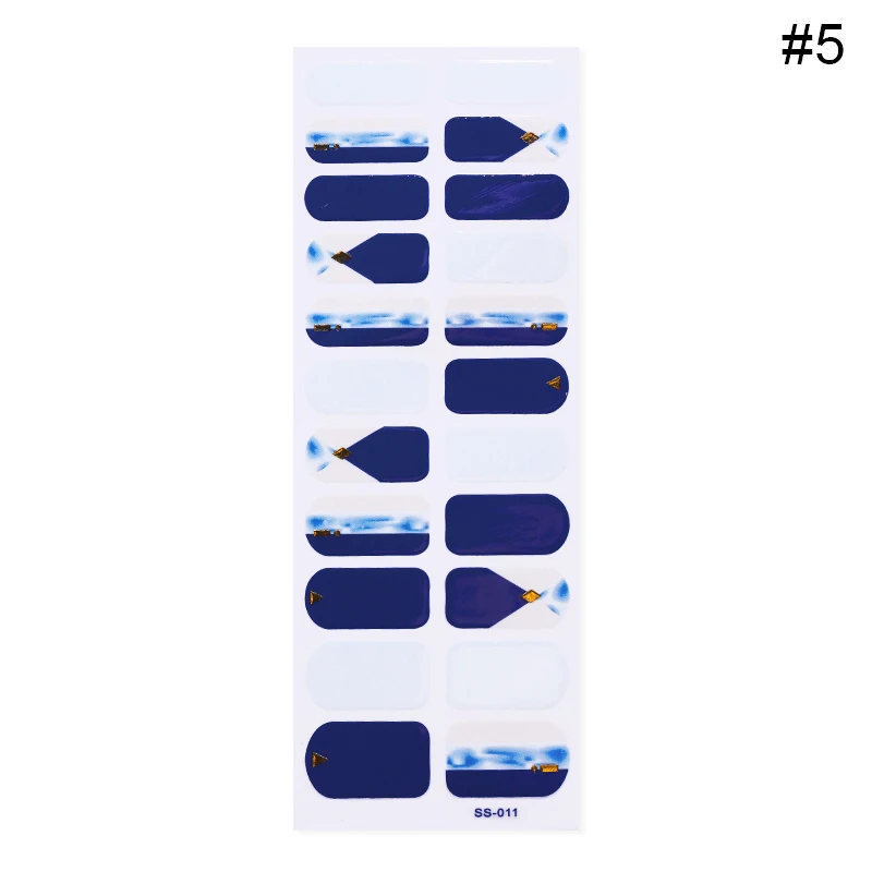 Nail Wraps 18 Съемный полное покрытие поддельные ногти Типсы с клеем, стикер смешанный шаблон многоразовые инструменты для украшения ногтей - Цвет: Nail Wraps 18