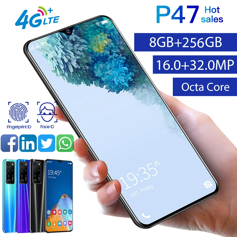 P47 Global Version 6.7-inch Face Unlock 8+256GB 4800mAh 4G Network 10-core MTK6792 Dual SIM Standby Smartphone GPS | Мобильные