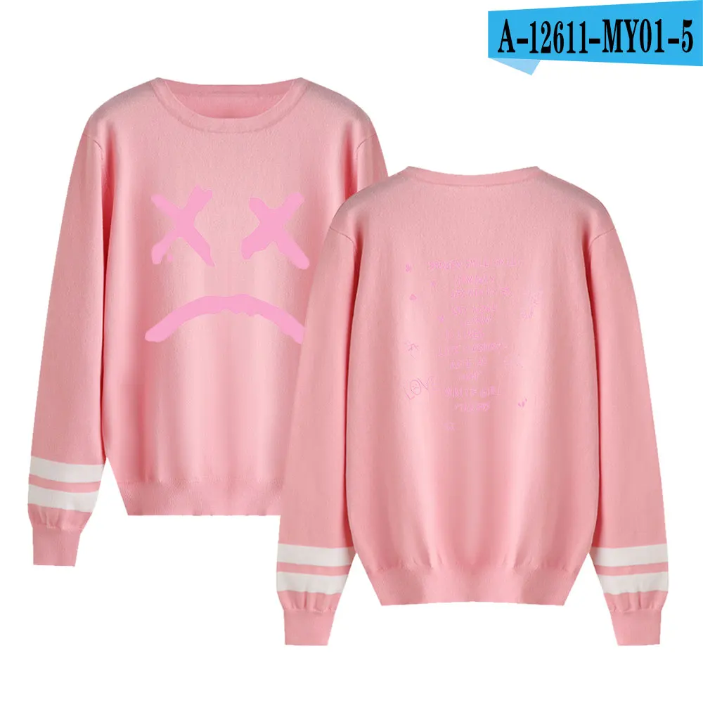 pink Lil Открытый свитер для мужчин/женщин Aikooki горячая Распродажа Модный классический свитер Харадзюку lil открытый популярный oneck weater Повседневный Топ - Цвет: pink