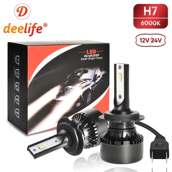 

Deelife Car Headlight LED H7 12000LM LED Lamps lampada for Cars Auto Mini Headlamp Lamp Lights Bulbs Turbo H7 LED 12V 24V