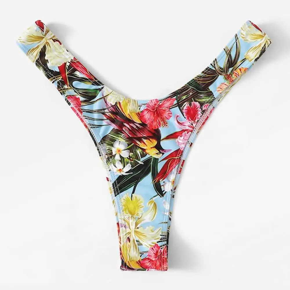 Women Print Bikini Brazilian Bottom Thong Bathing G String Swimsuits Swimwear Summer beach comfortable sexy thong 2020 New | Спорт и