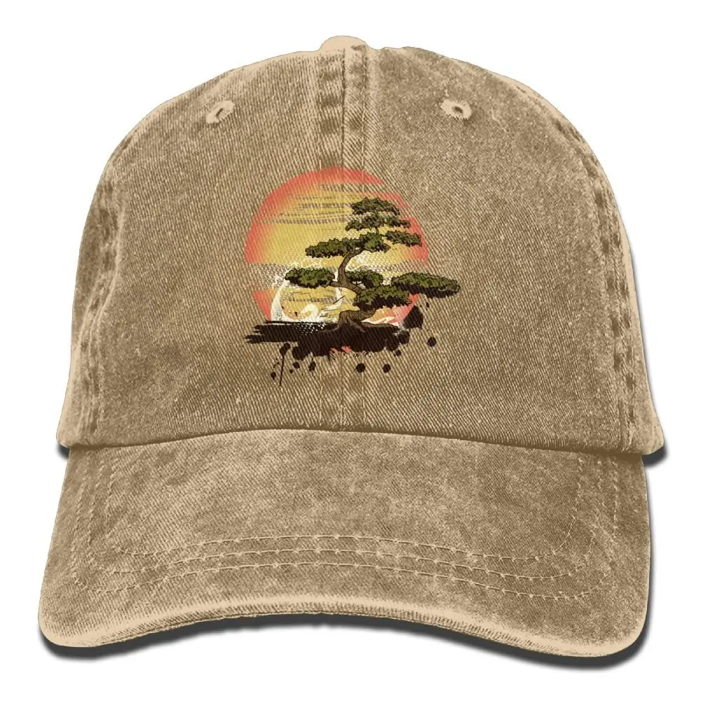 TSDFCBonsai дерево Луна Джинсовая Шляпа Регулируемая женская простая бейсбольная шляпа