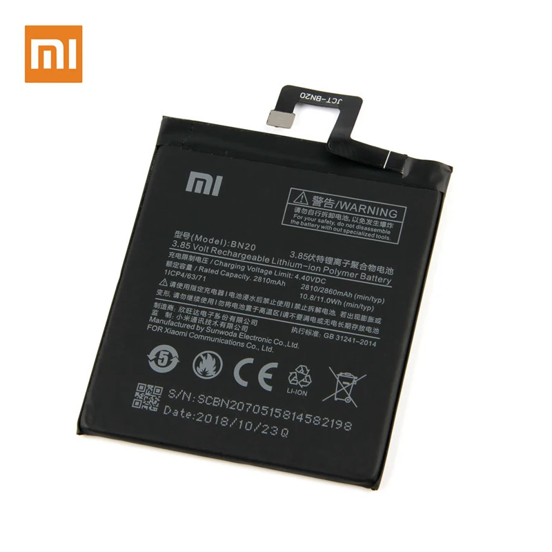 Аккумулятор BN20 для Xiaomi mi 5C M5C 2810/2860mAh подлинный Xiao mi Перезаряжаемый Аккумулятор Akku+ Бесплатные инструменты
