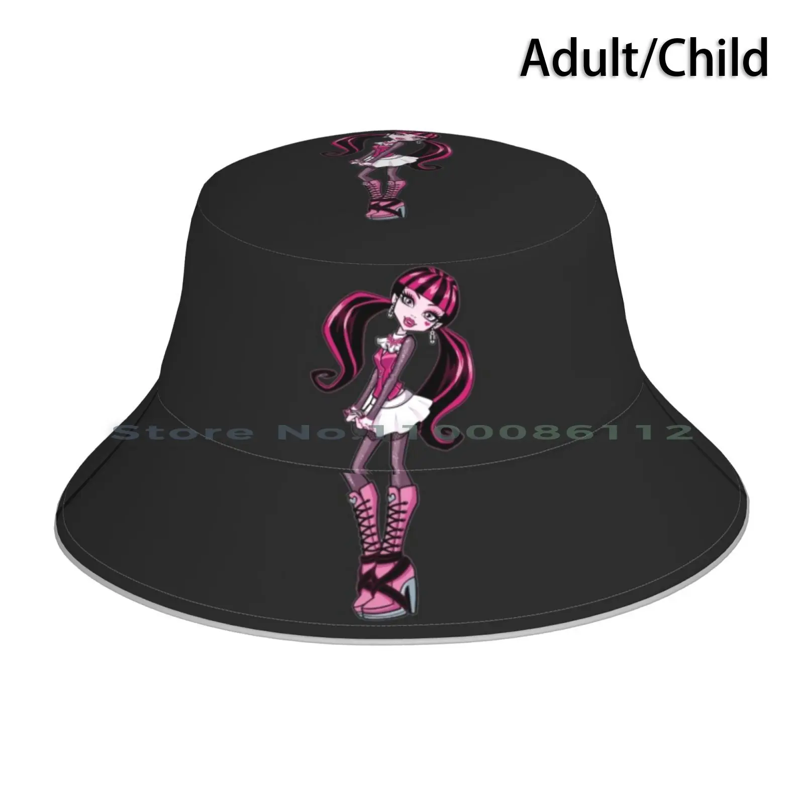 Monster High Draculaura Basic Series Y2K Kidcore 2000S 00S Cappello Da Pescatore Cappello Da Sole Monster High Draculaura Vampire Kidcore