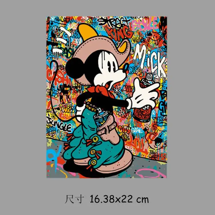 Sewing Needles Mickey Mouse Patches for Clothing Heat Transfer Stickers for T-Shirt Iron on Patches for Clothes for Boys Girls Kawaii Custom Genuine Leather Fabric & Sewing Supplies
