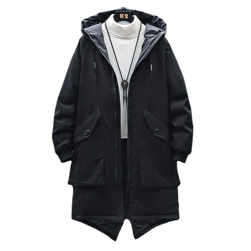 2022 Winter Male Jacket  Long Man Jacket Coat Warm Kpop Parka Overcoat White Duck Men's Down Jacket Puffer Outwear