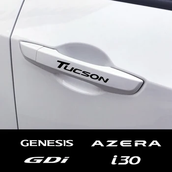 

4PCS Car Door Handle Stickers For Hyundai Elantra Accent Tucson i40 i30 i10 i20 Veloster IX35 IX20 Solaris Genesis Santafe GDi