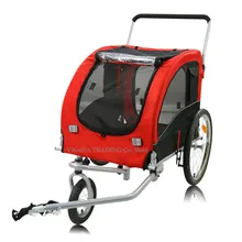 2-в-1 коляска для животных, 20 дюймовое большое колесо ПЭТ велоприцеп для больших собак и кошек может нагрузка 40 кг, собака, Трейлер с тягово-сцепным устройством компоновщик