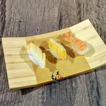 

Creative Sushi Tray Japan Style Rectangle Sushi Plate Bamboo Traditional Tableware Cooking Utensils Eco-friendly Full of snacks