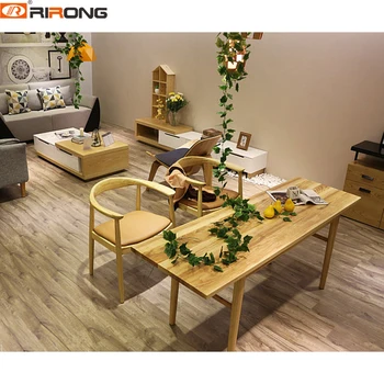 

Nodic Style Home Furniture Dining Room Kitchen Resturant Ash Wood rectangle Dining Table Chair Set