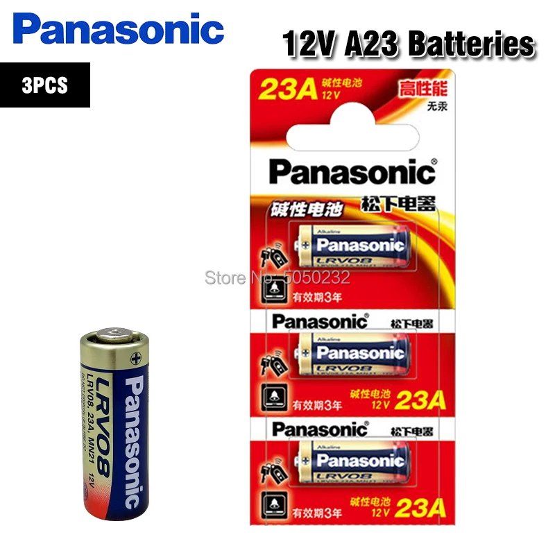 Щелочная батарея Panasonic 3 шт. 12 в 23 а В CA20 23A 21/23 A23 E23A MN21 пульт дистанционного