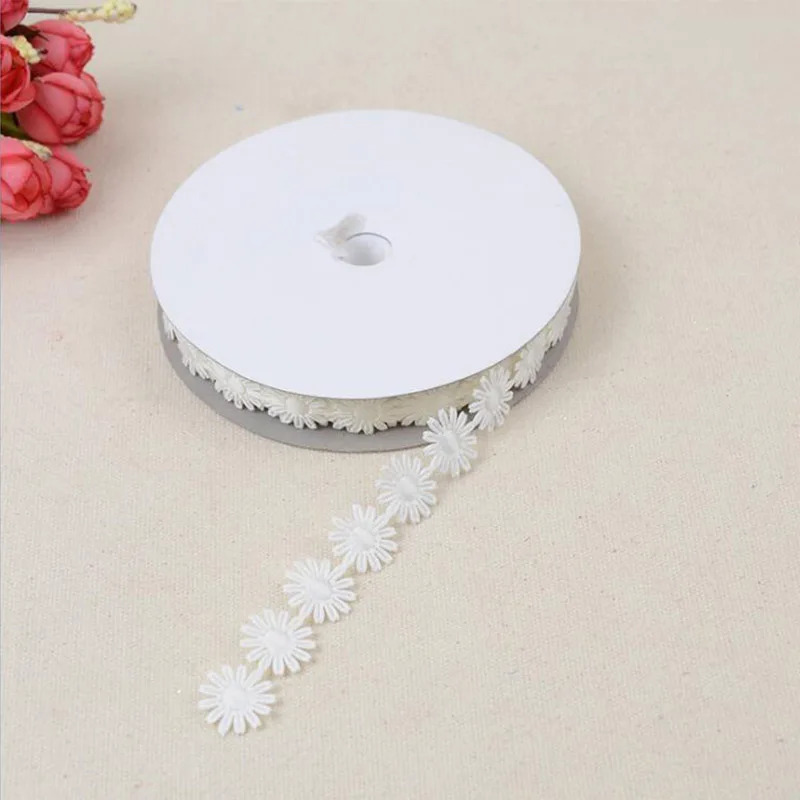 rice white 1 шт. 20 ярда в ширину 2,5 см вышитая кружевная лента аксессуары для одежды и багажа Швейные аксессуары - Цвет: rice white
