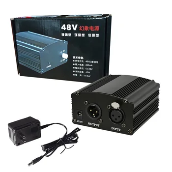 

48V USB Phantom Power Supply Adapter Mini Microphone Condenser Recording USB Cable XLR Audio Cable