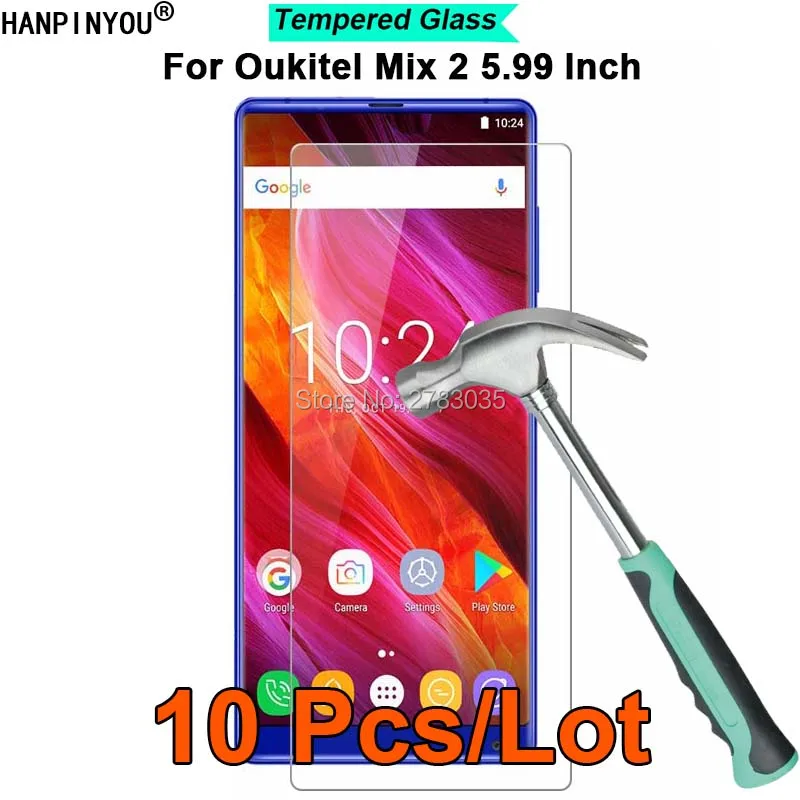 10 шт./партия для Oukitel Mix 2 5,9" 9 H твердость 2.5D ультратонкая закаленная стеклянная пленка защитная пленка для экрана