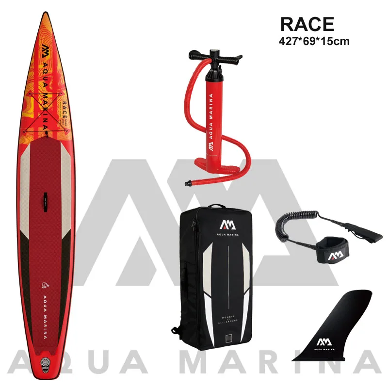 AQUA MARINA RACE 427*69*15cm inflatable sup stand up paddle board inflatable surf surfboard fast race speed sport board