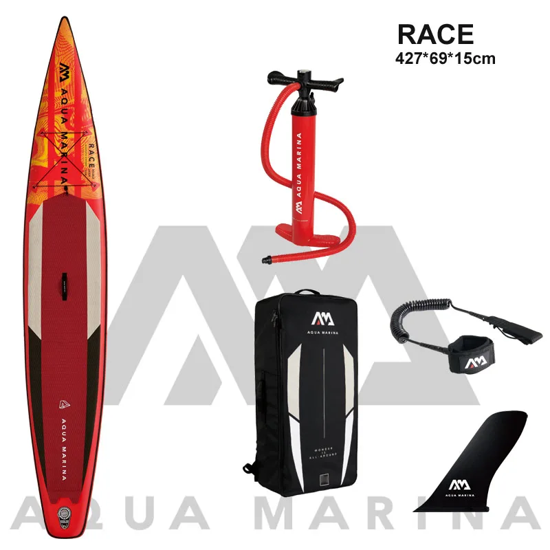 stilte Prestige Dwang AQUA MARINA RACE 427*69*15cm inflatable sup stand up paddle board  inflatable surf surfboard fast race speed water sport|Surfing| - AliExpress