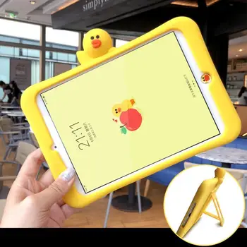 

Silica gel case duck bracket Tablet Case For Apple Ipad 2 3 4 air 1 2 mini 1 2 3 4 for new Ipad 2017 pro 9.7 cover