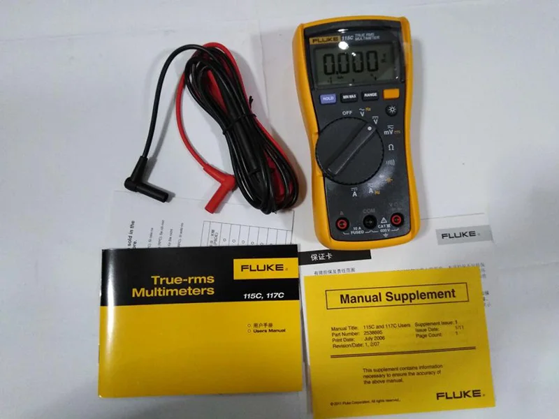 Fluke 115C \ 116C 117 мультиметр тестер цифровой многофункциональный портативный для AC/DC