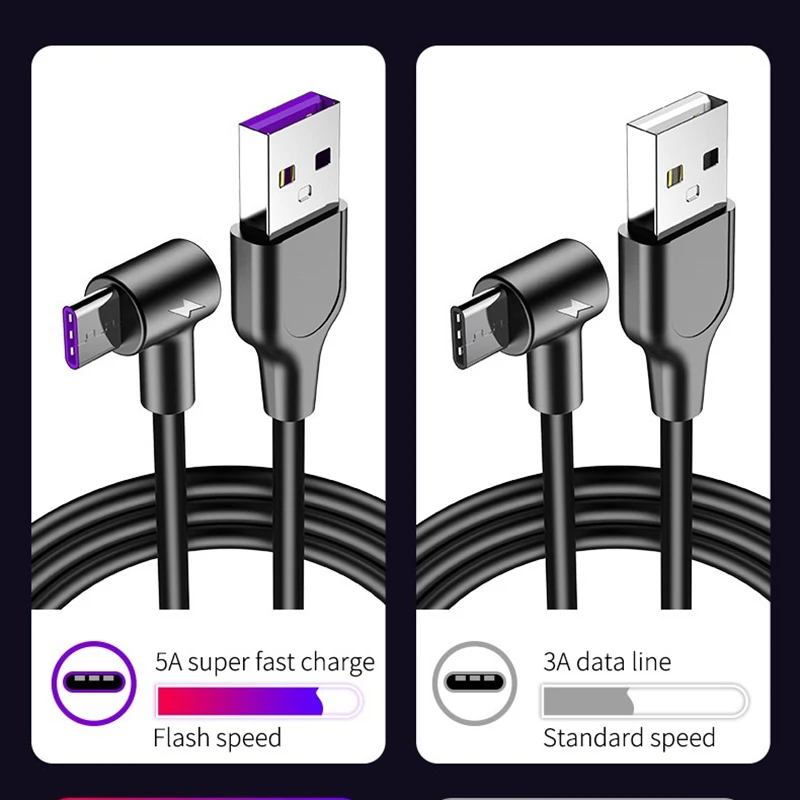 Лента C Kabel Supercharge 5A мобильный кабель для зарядки телефона для huawei P30 Pro USB-C кабели для Samsung Galaxy A70 A50 Cabo Chargeur