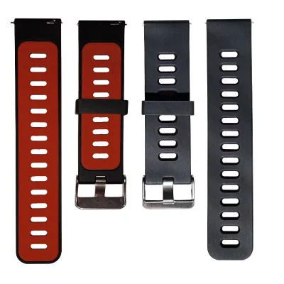 Спортивный ремешок для Huami Amazfit Pace Stratos 3 2 2S Аксессуары для умных часов Силиконовый Браслет ремешок для Amazfit GTR 47 мм ремешок - Цвет: 1
