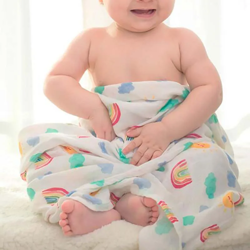 Baby Blanket Swaddle Blanket  Baby Bath Towel Gauze Infant Nursing Boy Girl Sleeping Blanket Square scarf BHB003