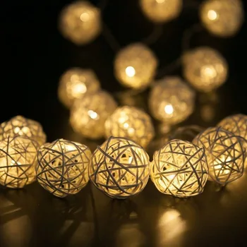 

Christmas Decorate LED Light String Colorful Wedding String Lights Party Decorative Lamp Sepaktakraw Pendant Ornament