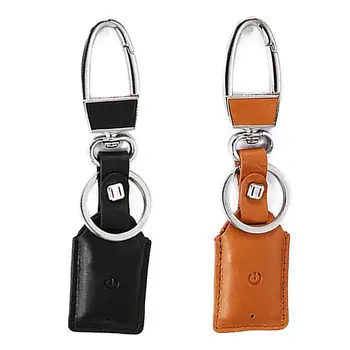 

Smart Anti-lost Positioning Car Key Case Leather Car Key Case Unisex Keychain Bluetooth Anti-lost Device, Black And Brown