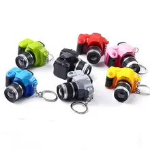 Креативный супер мини звук камера светодиодный брелок Подвеска милый DIY Искусство ремесло пластиковый брелок Декор подарок на год День Святого Валентина день рождения