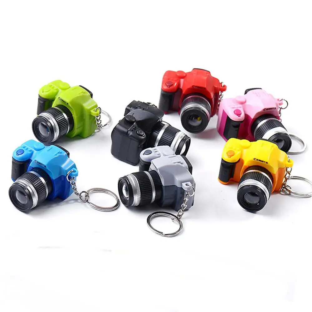 

Creative Super Mini Sound Camera LED Keychain Pendant Cute DIY Art Craft Plastic Key Ring Decor New Year Valentine Birthday Gift