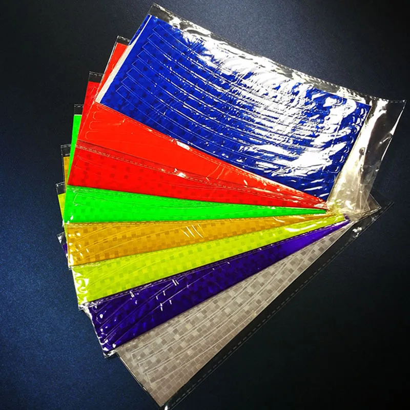 21cm x 0,8 cm fluorescente bicicleta pegatina bicicleta pegatinas reflectantes de Seguridad al aire libre herramientas cintas noche pegatina reflectante