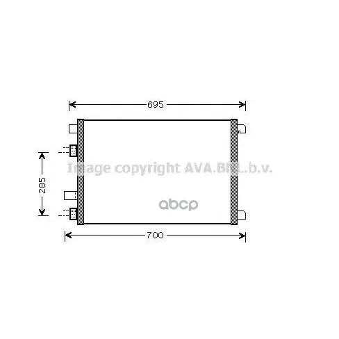 Конденсер Renault Megane 1.4-2.0/1.5-1.9d 02- Ava Rta5305 Ava арт. RTA5305