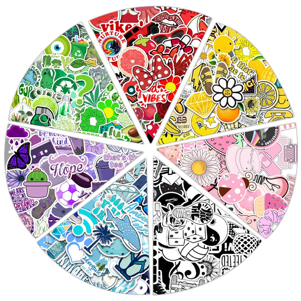 

50 Pcs/lot Colorfu Graffit Fashion VSCO Stickers For Car Skateboard Laptop Luggage Snowboard Bicycle Phonecase Decal Sticker