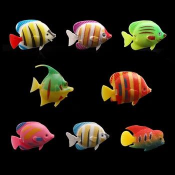 

10pcs Lifelike Plastic Artificial Fishes Fake Fishes Aquarium Ornament Photography Props Fish Tank Decoration Random Color